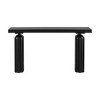 60 in Acacia Veneer Console Table with Curved Silhouette & Solid Base, Elegant Entryway Table for Hallway or Foyer-Cuddlewood - 3 of 4