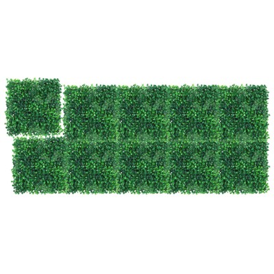 Artificial Boxwood Hedge Wall Panels, UV Resistant Greenery Privacy Backdrop for Indoor Outdoor Fence and Event Decor