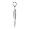 Black Bow Jewelry 14k Yellow or White Gold Dolphin Pair Pendant, 13 x 20mm - 2 of 4