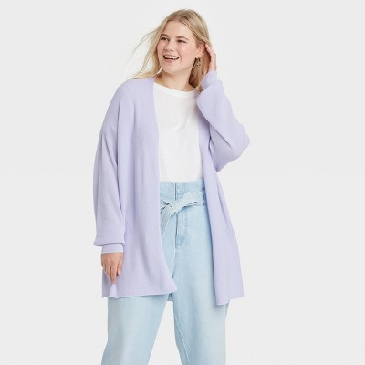 plus size lavender cardigan