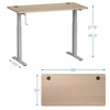 Costway 48'' Sit Stand Desk Adjustable Standing Workstation w/Crank Handle - 4 of 4