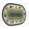 Earth Rugs Bear Timbers Oval Patch Rug 3'x5' – Rustic Lodge-Style Jute Tread with Cabin-Themed Wildlife Design - 2 of 3