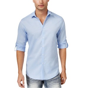I.N.C International Concepts Mens Roll-Tab Button Up Shirt, Blue, Small - 1 of 1