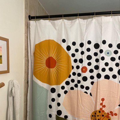 Frog Shower Curtain Hooks Set of 12 Orange and Yellow Circles 2