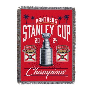 NHL Florida Panthers Recorded Woven Tapestry Throw Blanket 48 x 60 inches - 1 of 4