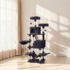 66.1 Inch Large Cat Tree Cat Tower with Scratching Posts, 2 Perches, 2 Caves, Basket, Hammock, Pompoms, Multi-Level Plush Cat Condo for Indoor Cats - 3 of 4