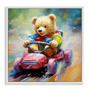 Stupell Industries Teddy Bear on Go Kart, 24" x 24" - 1 of 4