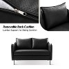 Modern modern Industrial Upholstered Leather Loveseat with Metal Legs - 4 of 4