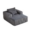 CENGHU Corduroy Upholstered Sofa Couch, Bean Bag Chair, Sponge Sectional Sofa Lounge Chair with Ottoman, Single Sofa Sleeper Chair - 2 of 4