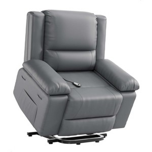 Recliner Chair with Heat and Massage, Oversized Electric Recliner for Elderly & Mobility Impaired, Adjustable PU Leather Lift Chair for Seniors - 1 of 4