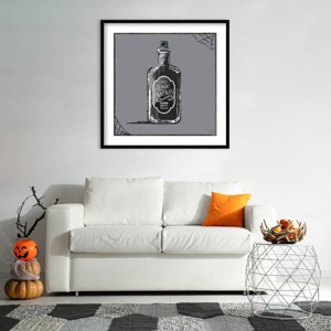 Amanti Art 33"x33" Haunted Halloween VII by Hm Design Wood Framed Wall Art Print - 1 of 4