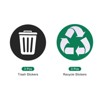 Unique Bargains Self-Adhesive Decor Trash Can Recycle Sticker Bin Labels 6 Pcs - 3 of 4