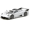Pagani Huayra R Satin Silver Metallic "Global64" Series 1/64 Diecast Model Car by Tarmac Works - 2 of 4