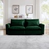 MYINDA  Corduroy Sofa Couch, Deep Seat Couches for Modern Living Room/Apartment/Office,Green - 3 of 4