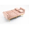VYNXARIA Velvet Sofa ,Accent sofa,loveseat sofa with metal feet,Pink - 4 of 4