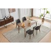 2PCS Dining Chair,Upholstered Dining Chair with Wood Legs, Wing Backrest,Kitchen Chairs with Thick Cushions for Dining Room, Living Room - 4 of 4