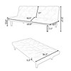 NicBex Velvet Futon Sofa Bed with Adjustable Backrest,66" Modern Convertible Couch for Living Room,Bedroom,Apartment & Guest Use - 3 of 4