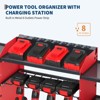 Power Tool Organizer Wall Mount, 3 Layer Heavy Duty Metal Tool Storage Rack with 4 Drill Holders, Efficient and Organized Storage Holder for Garage - 4 of 4