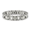 Black Bow Jewelry 14mm Stainless Steel Brushed & Polished Cross Link Bracelet, 8.5 Inch - image 3 of 4