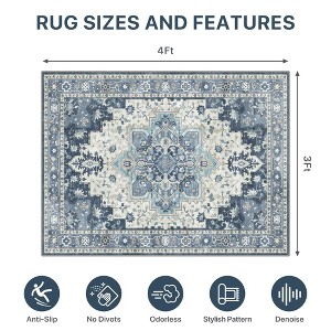 Abynow Medallion Distressed Persian Indoor Area Rug - 1 of 4