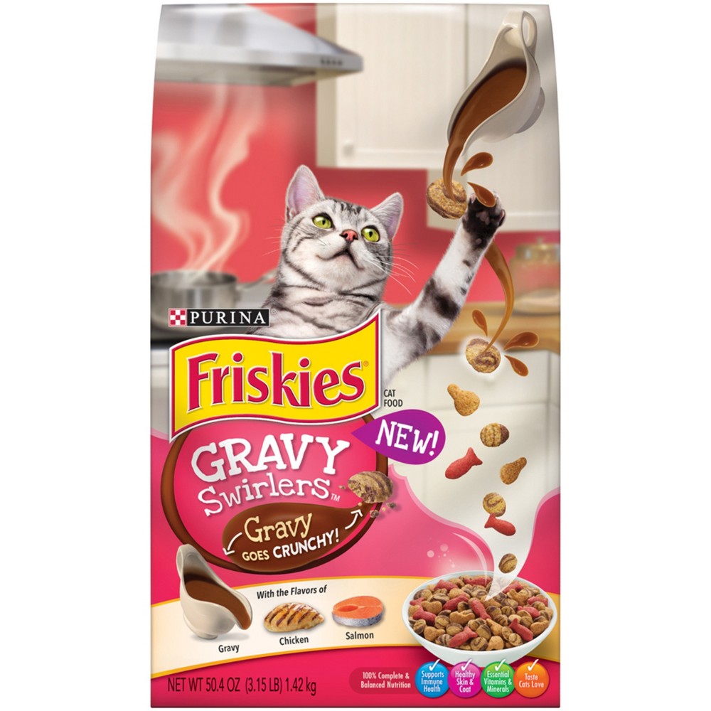 UPC 050000171248 Friskies Gravy Swirlers Dry Cat Food 3.15lbs