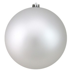 Northlight Matte Shatterproof Commercial Christmas Ball Ornament - 8" (200mm) - Silver - 1 of 2