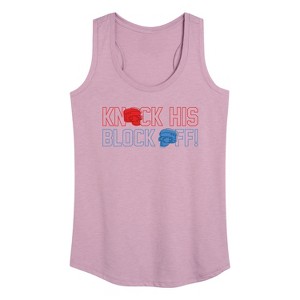 Women's - Rock 'Em Sock 'Em Robots - Knock His Blocked Off Graphic Racerback Tank - 1 of 4