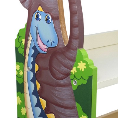 Dinosaur Kingdom Whimsical Kids' Wooden Bookshelf with Drawer