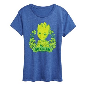 Women's - Marvel - Groot Go Green St. Patricks Day Short Sleeve Graphic T-Shirt - 1 of 4