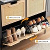 39.4in Slim Shoe Cabinet Organizer with 4 Flip-Drawer Doors & Adjustable Shelves, Storage Furniture for Hallway Entryway Porch, Holds 20 Pairs - 3 of 4
