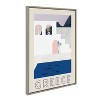 Kate and Laurel Sylvie Travel Poster Greece Framed Canvas by Chay O., 23x33, Gray - 2 of 4