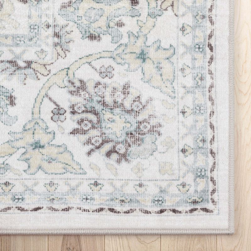 Well Woven Elle Basics Silk Ivory  Modern Vintage Rug for Hallways, Entryways & Kitchens - Easy to Clean & Durable, 5 of 7