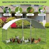 Large Metal Chicken Coop with Run, Walkin Poultry Cage for Yard with Waterproof Cover, Doom Roof for Hen House, Duck and Rabbit - 4 of 4