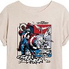 Women's - Marvel - Captain America Ink Grid Oversized Graphic T-Shirt - 2 of 4