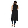 24seven Comfort Apparel Women's Plus Long Sleeveless Vest - 2 of 3