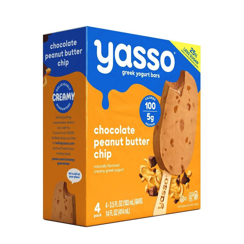 Yasso Frozen Greek Yogurt - Chocolate Peanut Butter Chip Bars - 4ct, 3 of 7