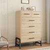4+2 Dresser for Bedroom, 46.6" Tall Drawer with Storage Freestanding, Wooden Closet Storage for Living Room, Bedroom, Natural Oak - 3 of 4