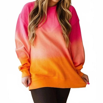 Women's Ombre Corded Sweatshirt - MOON RYDER