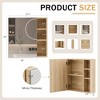 FURNIinspire Bathroom Vanity Mirrors Modern MDF Wall Mounted Cabinet with Mirror and Storage for Bathroom or Entryway, Brown, 21.7"*5"*22" - 3 of 4