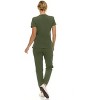 Saint Scrubs Womens 9-Pocket Medical Uniform Set- V-Neck Stretch Top with Seven Pocket Jogger Scrub Pant - 2 of 4