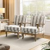 Rinaldo Farmhouse Style Armchair with Romantic Stripes Armchair for Living Room, Lounge, Bedroom Set of 2  | ARTFUL LIVING DESIGN - 2 of 4