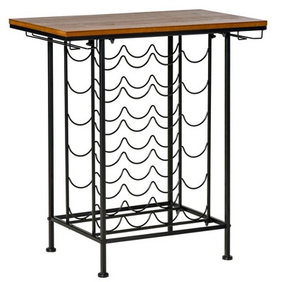 Homcom 24-bottle Industrial Modern Wine Rack Table, Freestanding 6