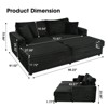 GDFStudio Ivern Modern 86.22'' Corduroy Upholstered Double Chaise Lounge Sofa with 2 Pillows - 3 of 4