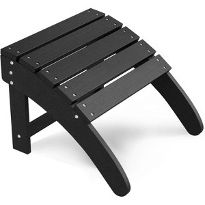TackView HDPE Adirondack Ottoman Footrest - Weather Resistant Outdoor Footstool for Porch Pool Lawn Backyard - 1 of 4