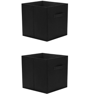 REGALWOVEN Shelves Closet Fabric Collapsible Spacious Square Storage Bins with Handles 2 Pcs - 1 of 4