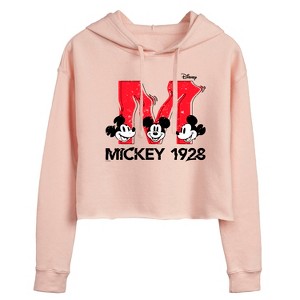 Women's - Disney - Mickey & Friends Cropped Graphic Hoodie - 1 of 3