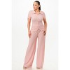 Slickblue Women’s Textured Polo & Pant Set, Button Down, Co-ord Outfit, Work & Weekend, 3 Color Options, Size S-L - 3 of 4