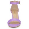Allegra K Women's Faux Leather Adjustable Ankle Strap Kitten Heel Sandals - 2 of 4