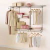 Rubbermaid Configurations 3-6 Feet Expandable Hanging and Shelf Space Custom DIY Closet Organizer Kit, Titanium (2 Pack) - image 3 of 3