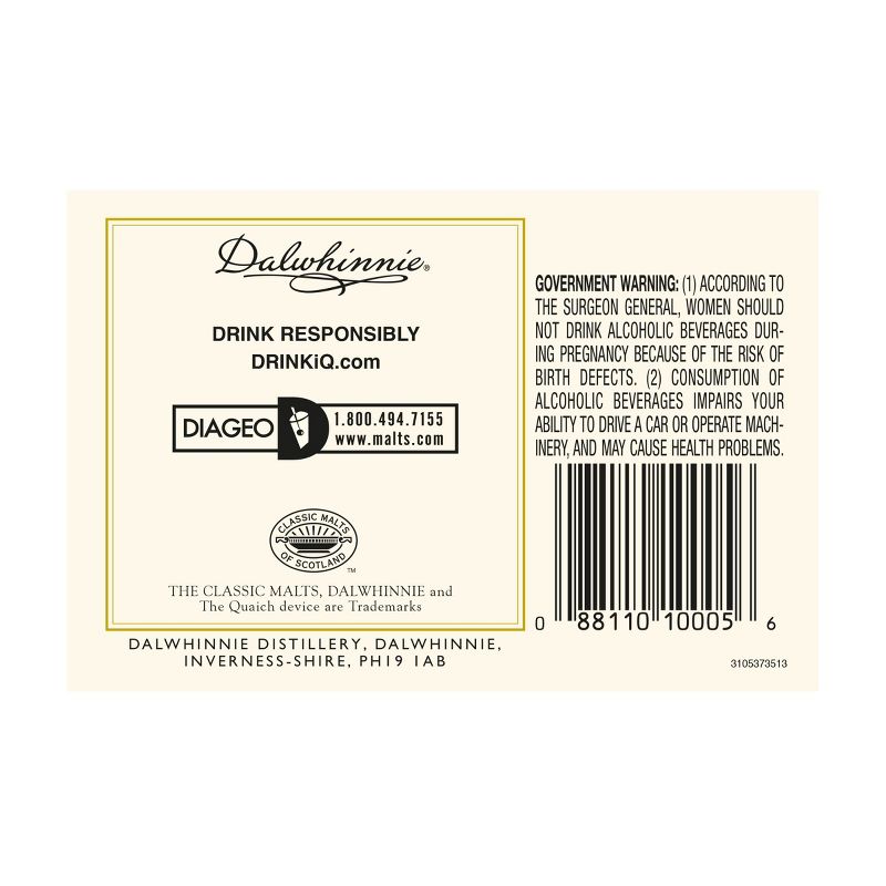 Dalwhinnie 15yr Single Malt Scotch Whisky - 750ml Bottle, 3 of 13